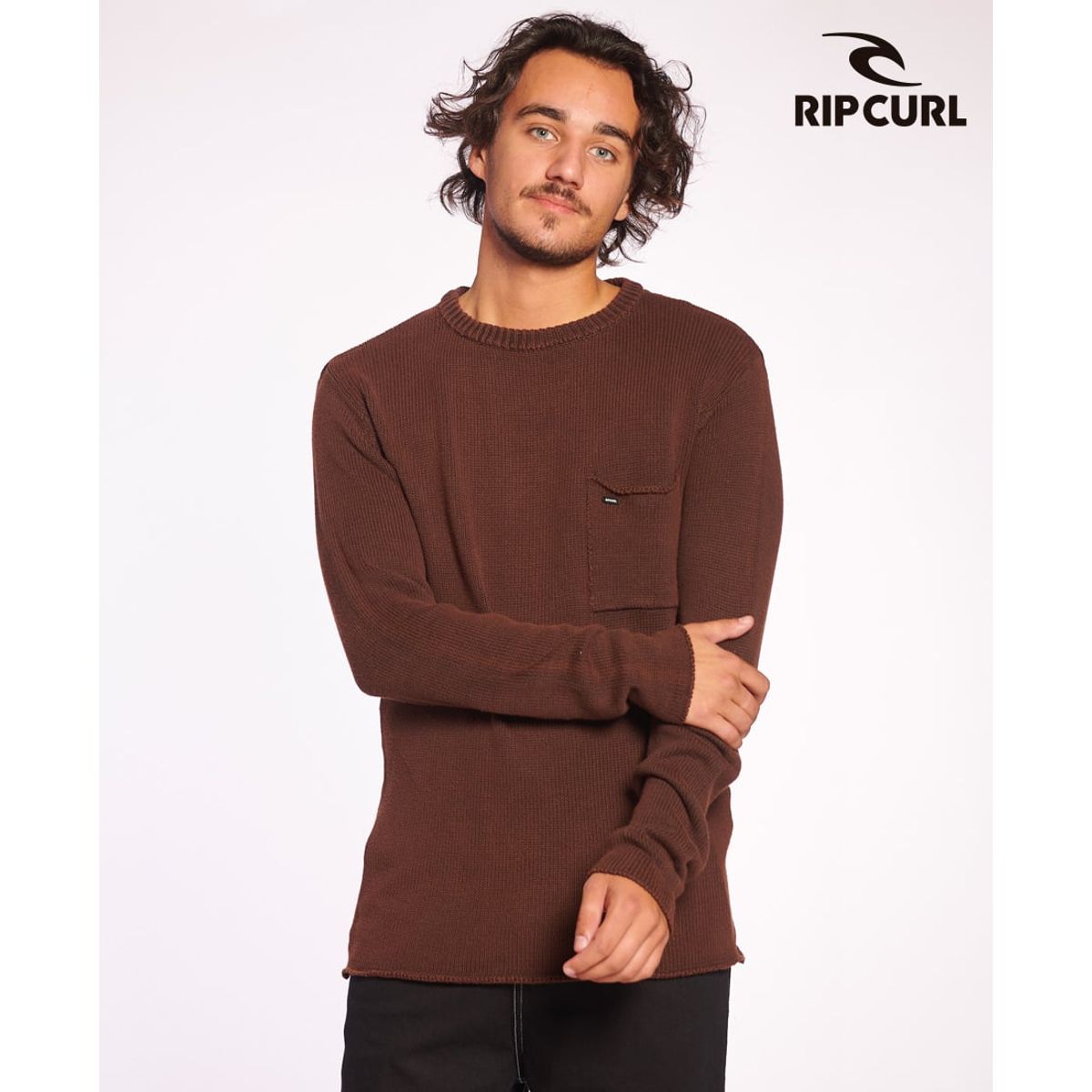 RIP CURL - Sweater Neps Crew Café Hombre Rip Curl - Café