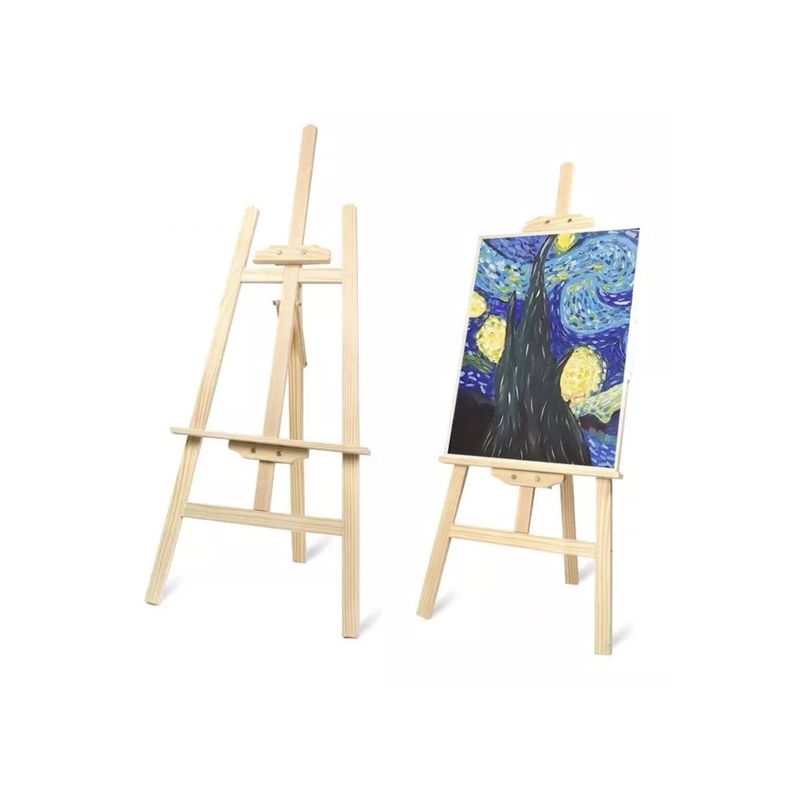 GENERICO - Atril Caballete Para Pintar De Madera Ajustable 90cm