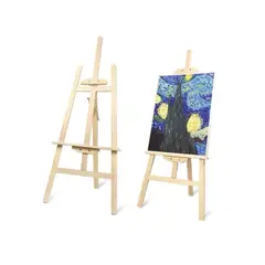 GENERICO - Atril Caballete Para Pintar De Madera Ajustable 70 Cm Niños