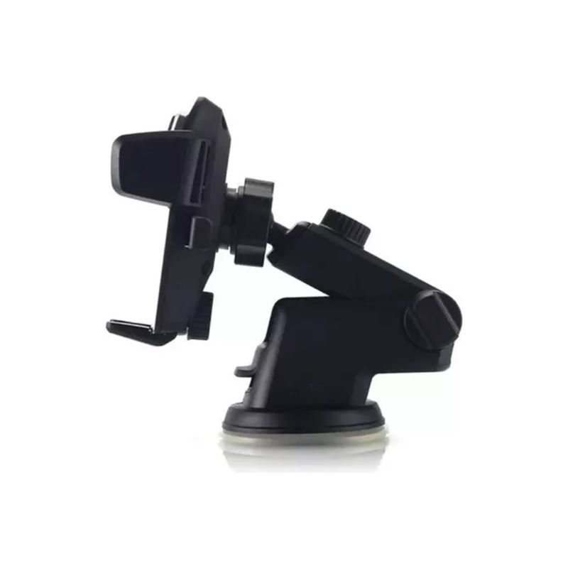 GENERICO - Porta celular GPS para auto parabrisas ajustable color negro