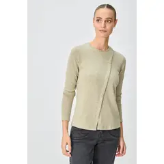 IO - Polera Manga Larga Beige Mujer