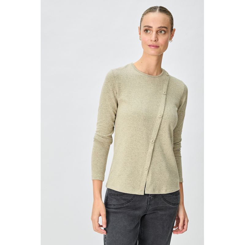 IO - Polera Manga Larga Beige Mujer Io