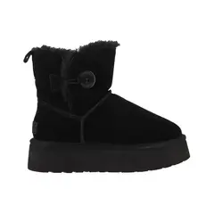 BAMERS - Bota Mujer Blast Button Cuero Negro