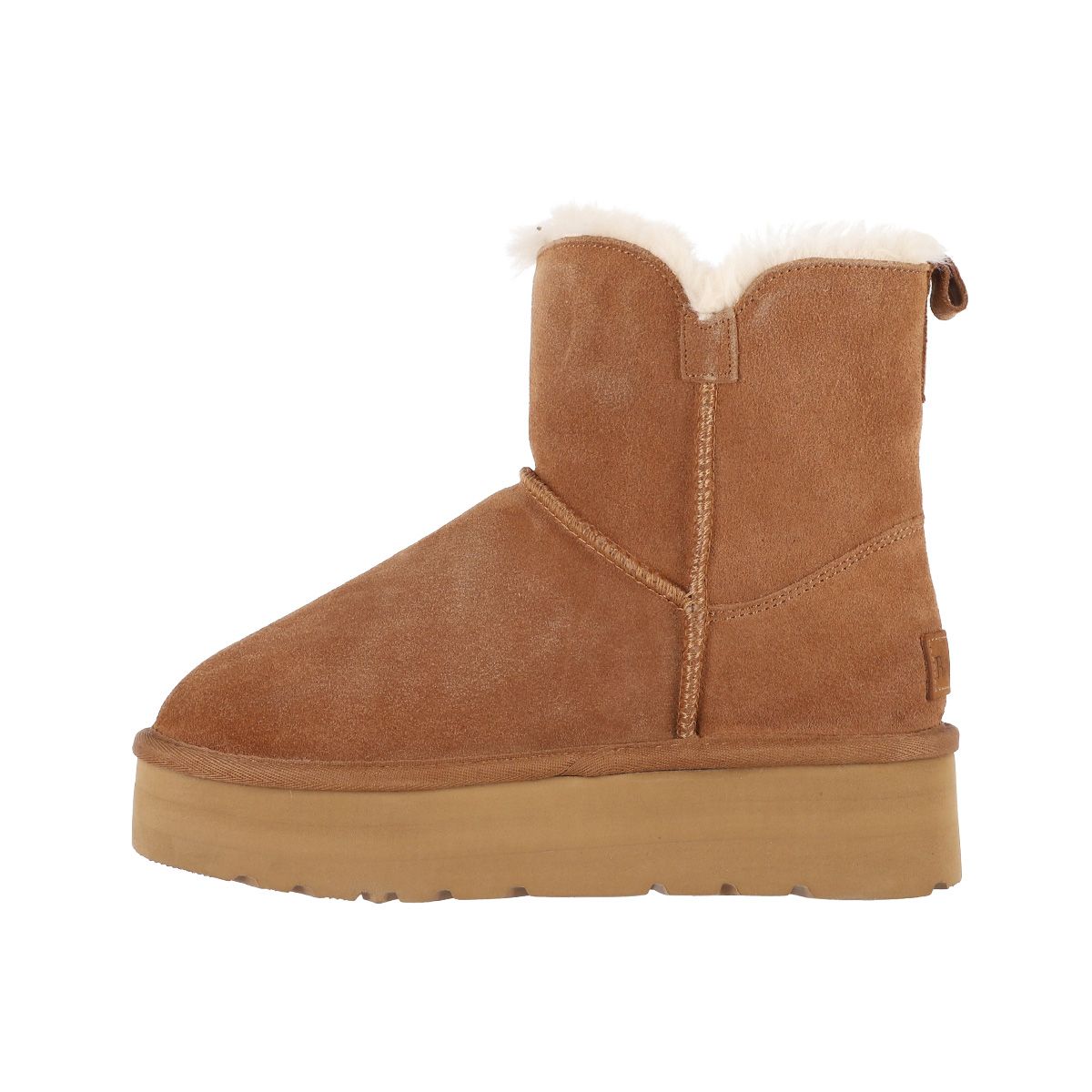 BAMERS - Bota Mujer Bamers Blast Button Cuero Caramelo