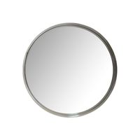 Espejo Redondo Metalico Silver 50x50 cm