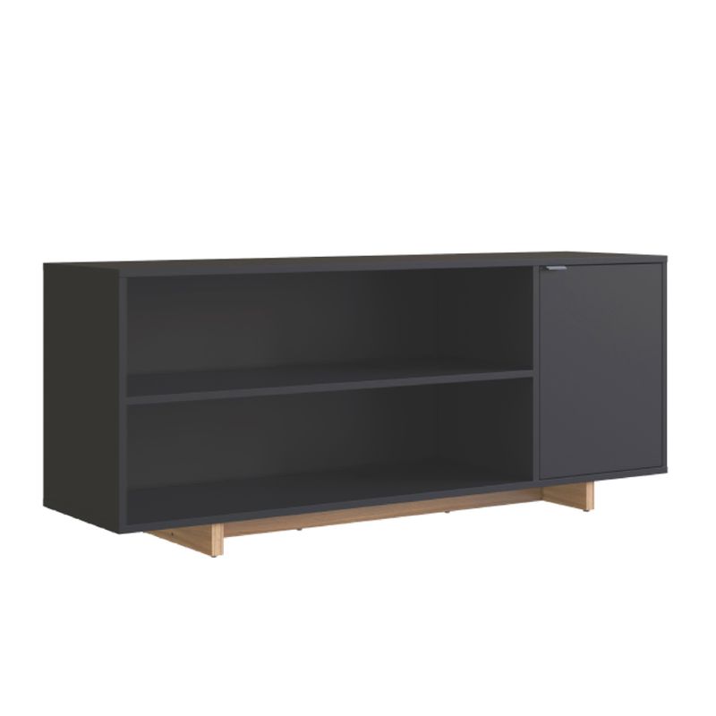 BE DESIGN - RACK CON 2 ESPACIOS + PUERTA PARA TV DE 50' NEGRO NOMAD EMOVELL
