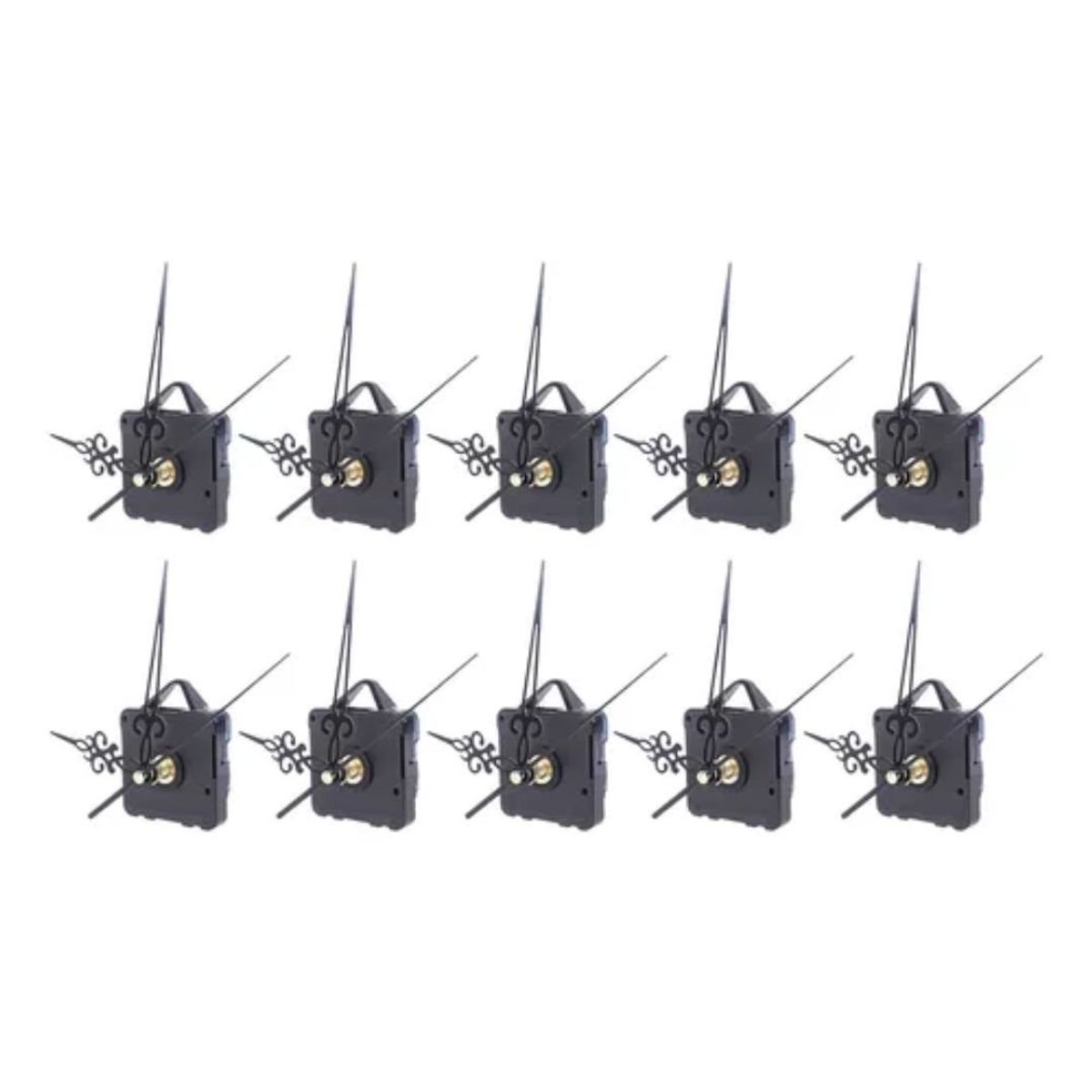 GENERICO - 20 Mecanismo Reloj Modulo Mural 18mm Tribal Silencioso Agujass