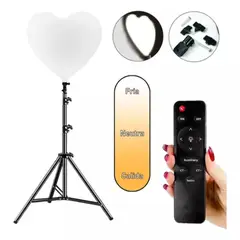 GENERICO - Panel Iluminacion Luz Led Fotografia Corazon Con Tripode Control 39cm
