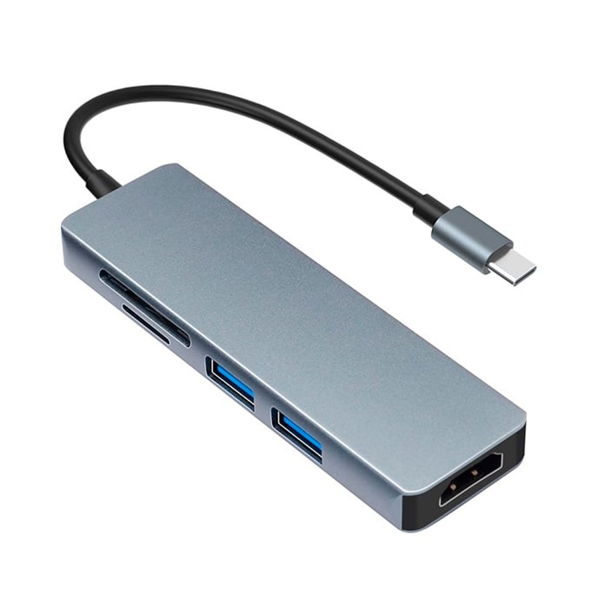 GENERICO - Adaptador USB-C Multipuerto con HDMI 5 en 1