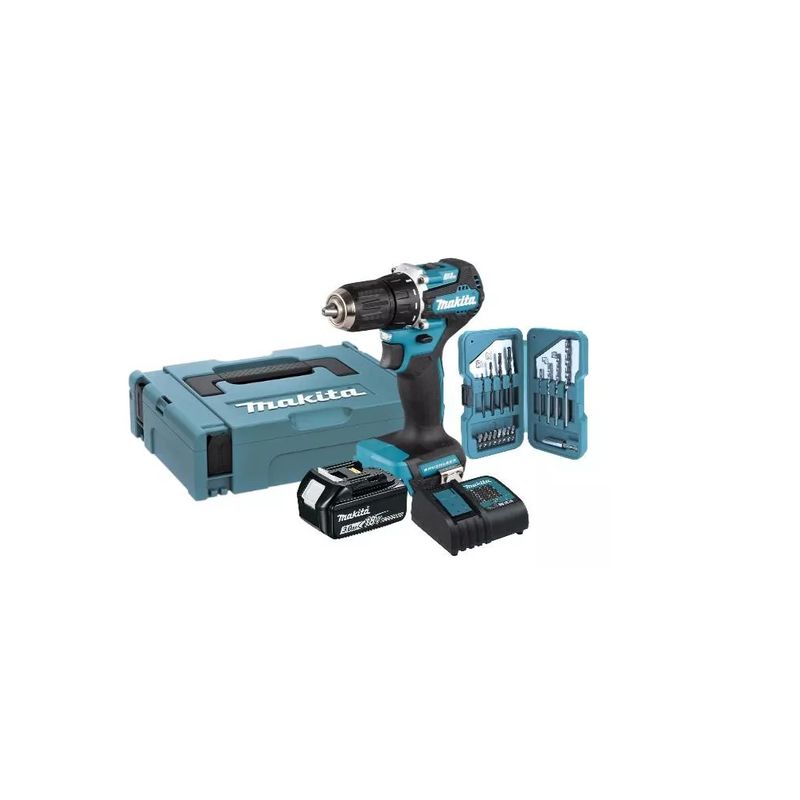 MAKITA - Taladro Atornillador Makita 13MM 18v + 1 Bat + Carg + Acc DDF487SF1