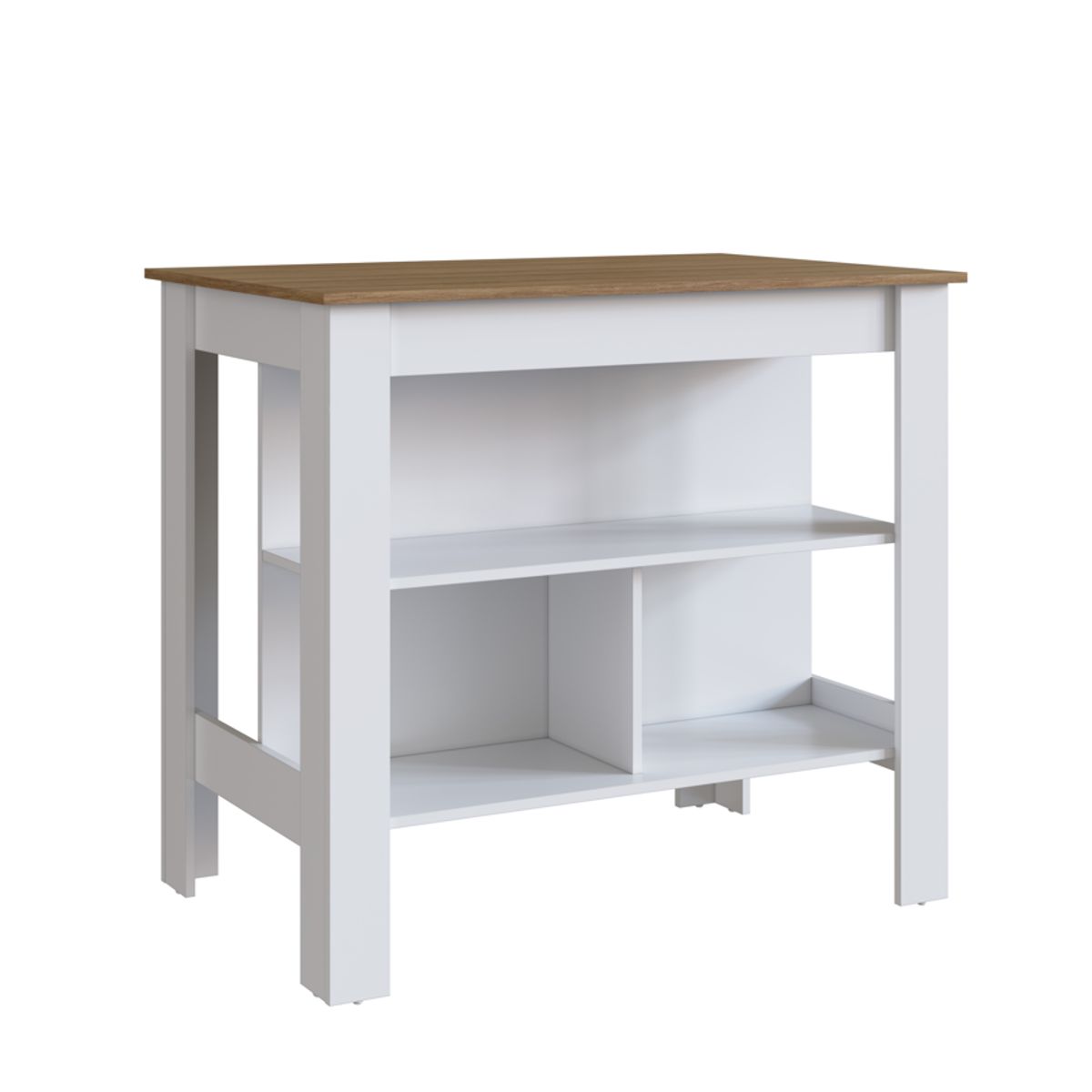 BE DESIGN - Isla De Cocina Blanco Miel Moveli