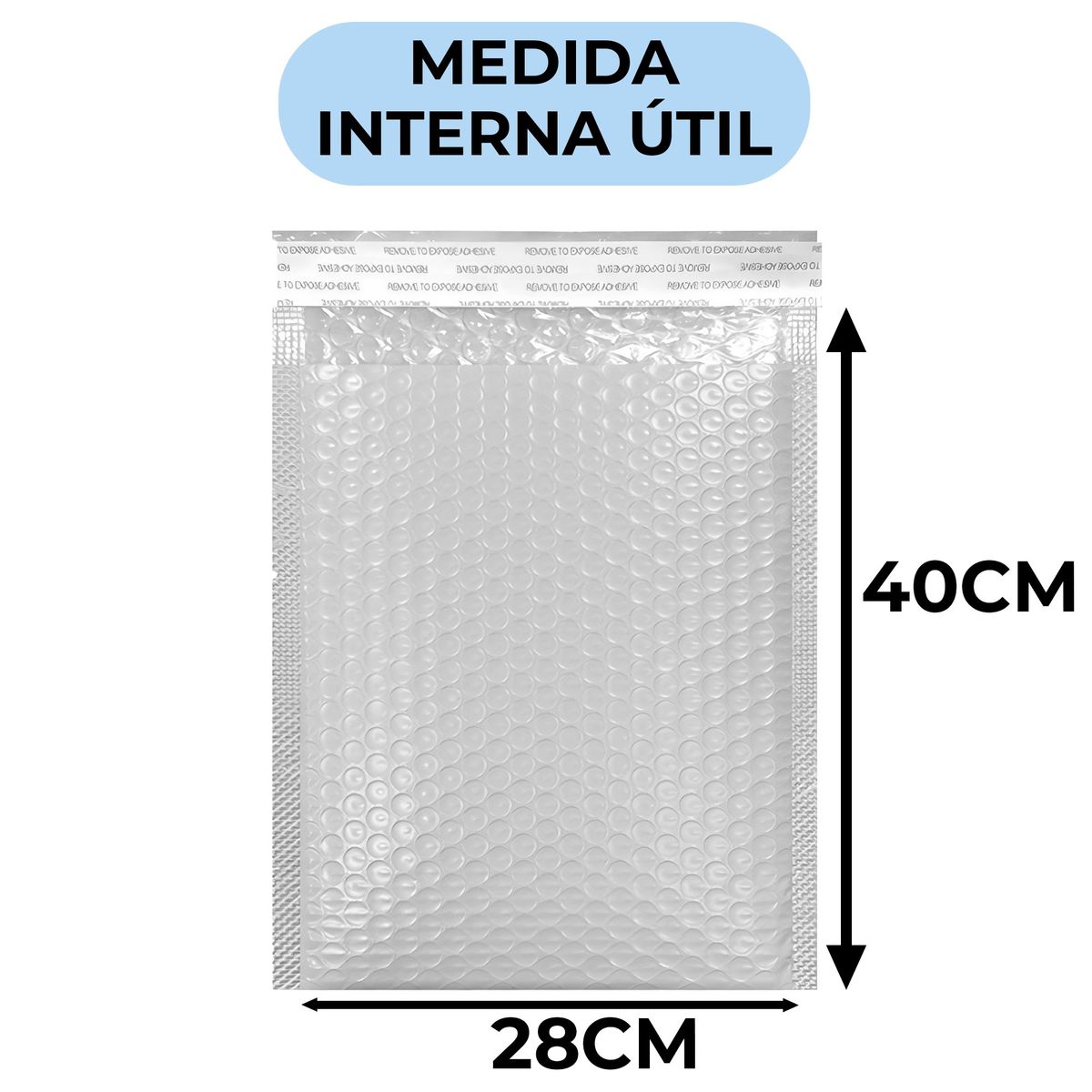 GENERICO - 60 Bolsas Burbujas Embalaje Polietileno Blanco 30x40x4cm