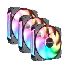 COUGAR - Kit 3 Ventiladores Apolar 120MM ARGB Black