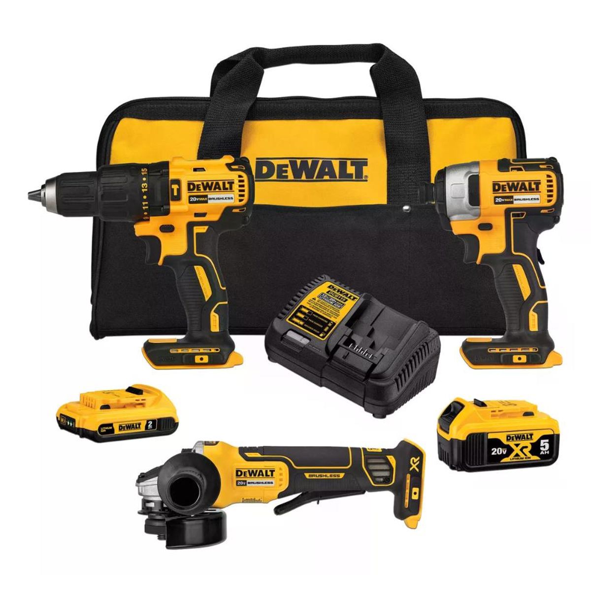 DEWALT - Kit Herramientas 20v Máx + Accesorios Dewalt Dck332d1p1-b2