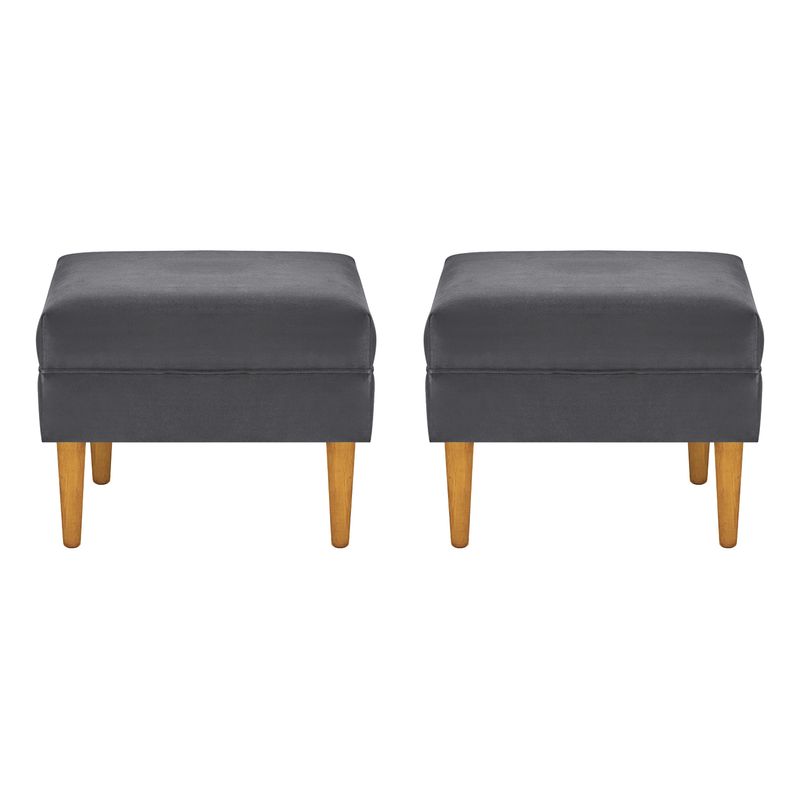 BODEVIR - Set Pouf Provenza Tacha 1C Felpa 04 Gris