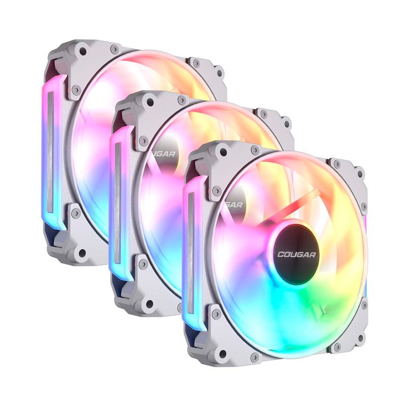 COUGAR - Kit 3 Ventiladores Cougar Apolar 120MM ARGB White