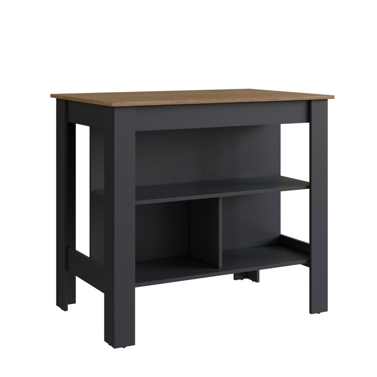 BE DESIGN - Isla De Cocina Negro Miel Moveli