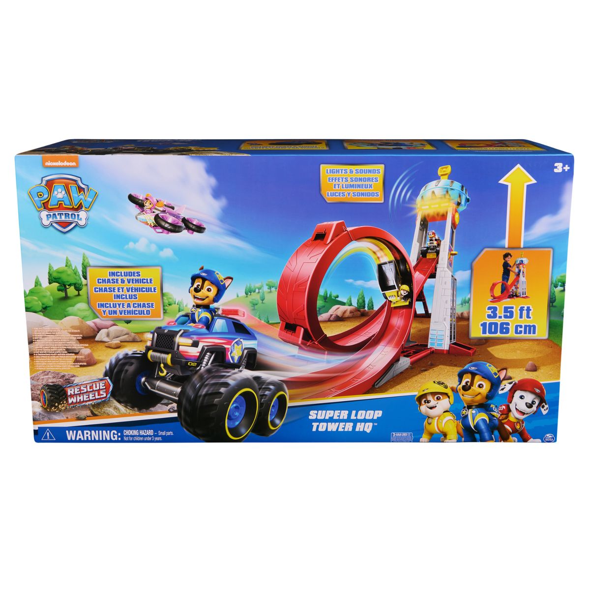 PAW PATROL - Torre Patrulla Canina 100 Cm Con Figura Y Vehículo