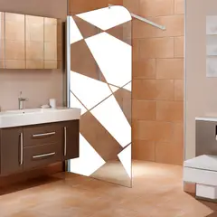 JOYTEK - Mampara Fija Curva de Vidrio para Baño de 8 mm 190x80 cm