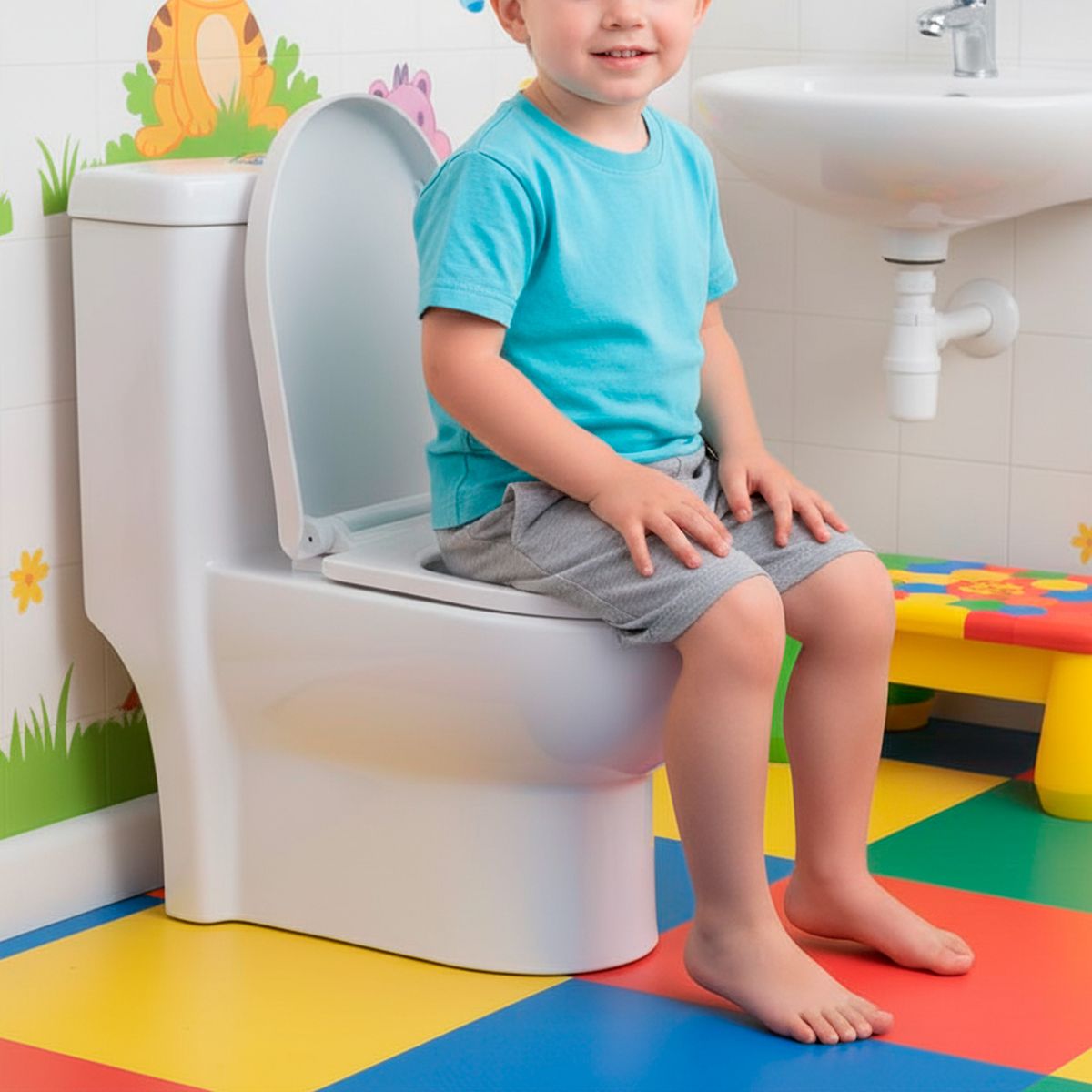 JOYTEK - WC One Piece Kinder Joytek Descarga a Piso 27 cm (Exclusivo para Niñ@s).
