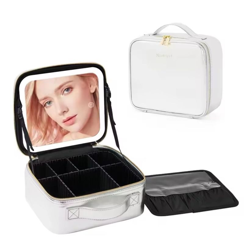 GENERICO - Bolso de Maquillaje Con Espejo y Luz Led Recargable