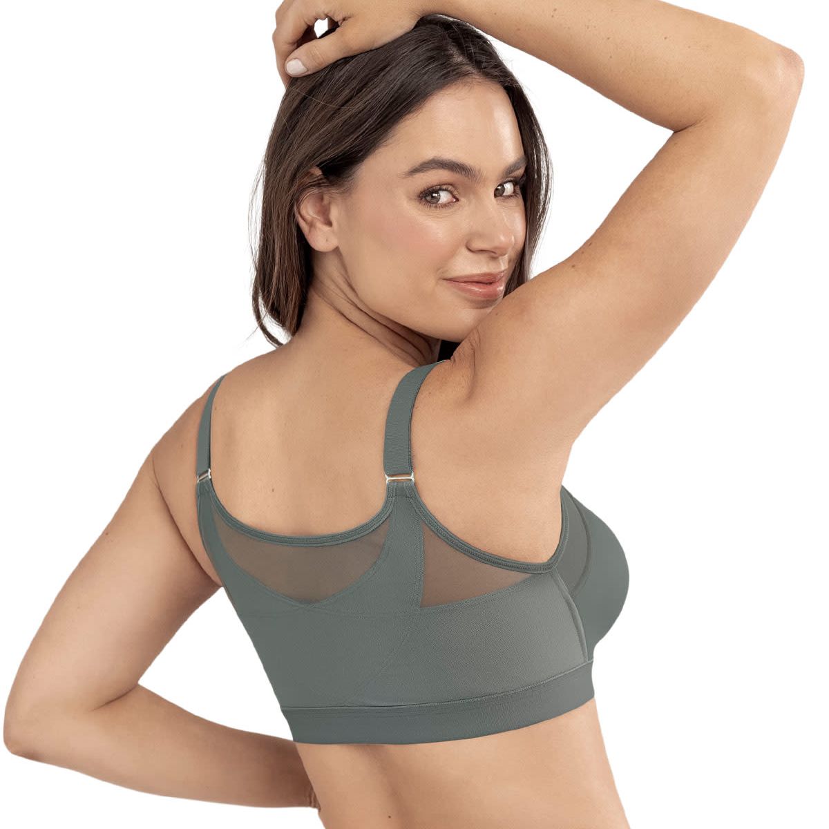 LEONISA - Sostén facilitador de postura con copas en espuma Multi/Benefit 011936 Gris