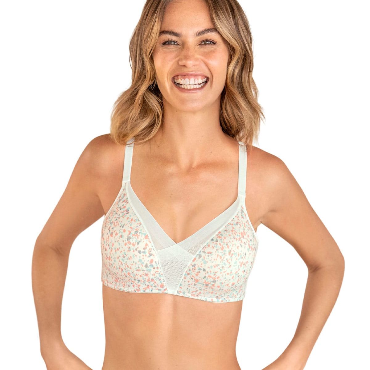 LEONISA - Sostén sin arco de realce alto incorporado Magical Bra 091058 Marfil