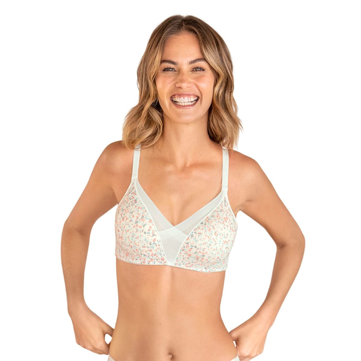 LEONISA - Sostén sin arco de realce alto incorporado Magical Bra 091058 Marfil
