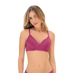 LEONISA - Bralette con costuras internas que simulan arcos 091090 Morado