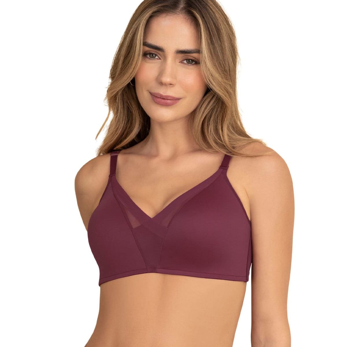 LEONISA - Sostén sin arco de realce alto incorporado Magical Bra 091058 Morado