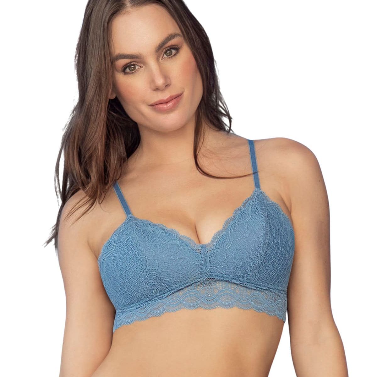 LEONISA - Bralette Triangular tipo Bustier 011950 Azul