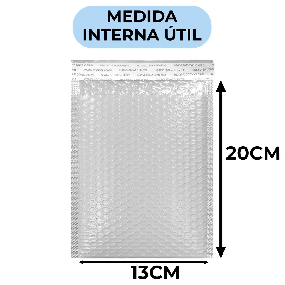 GENERICO - 110 Bolsas Burbujas Embalaje Polietileno Blanco 15x20x4cm