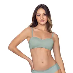LEONISA - Sostén strapless ideal para busto pequeño y mediano Oh So Light 091071 Verde
