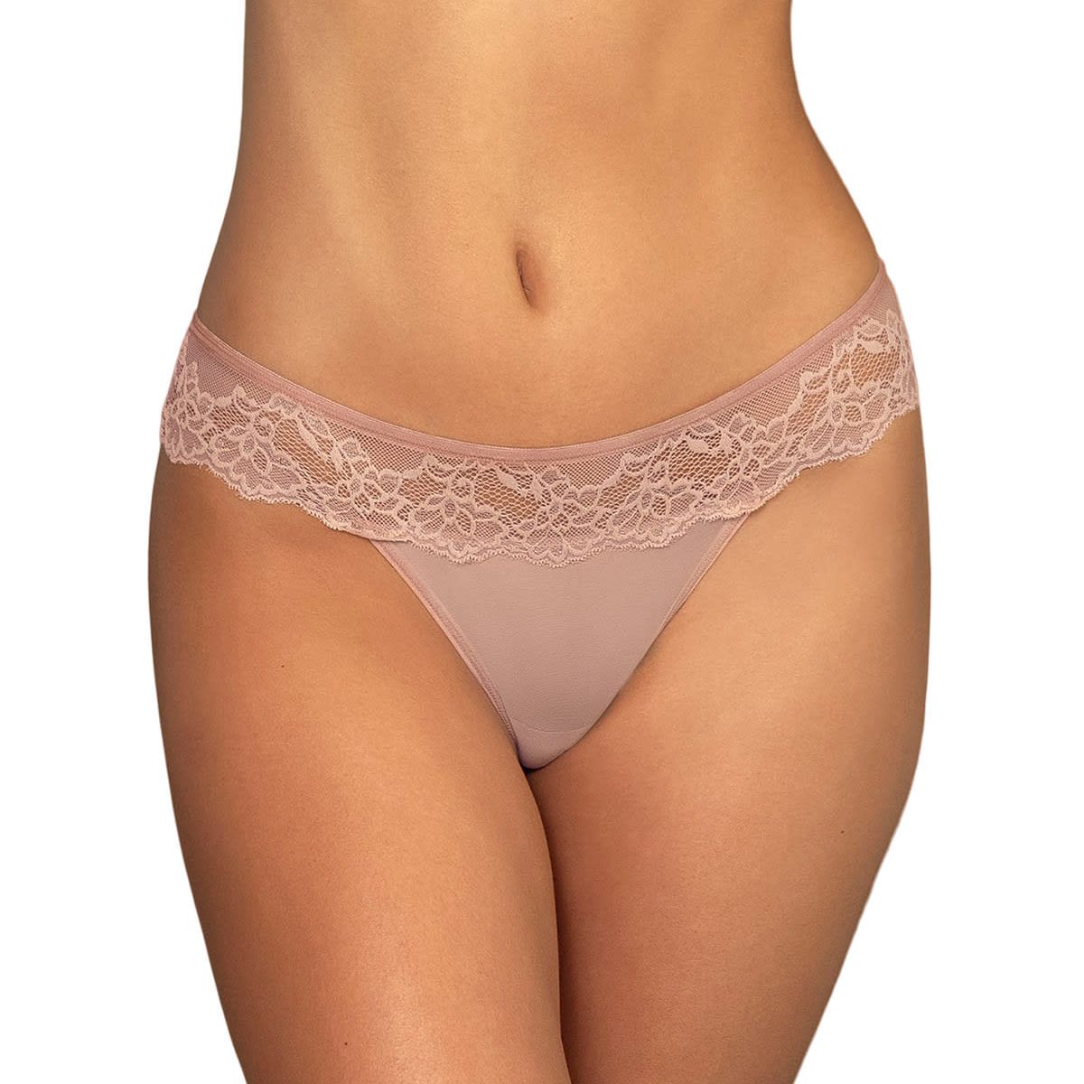 LEONISA - Calzón pantaleta en encaje y tul increíblemente sexy 092057 Palo Rosa