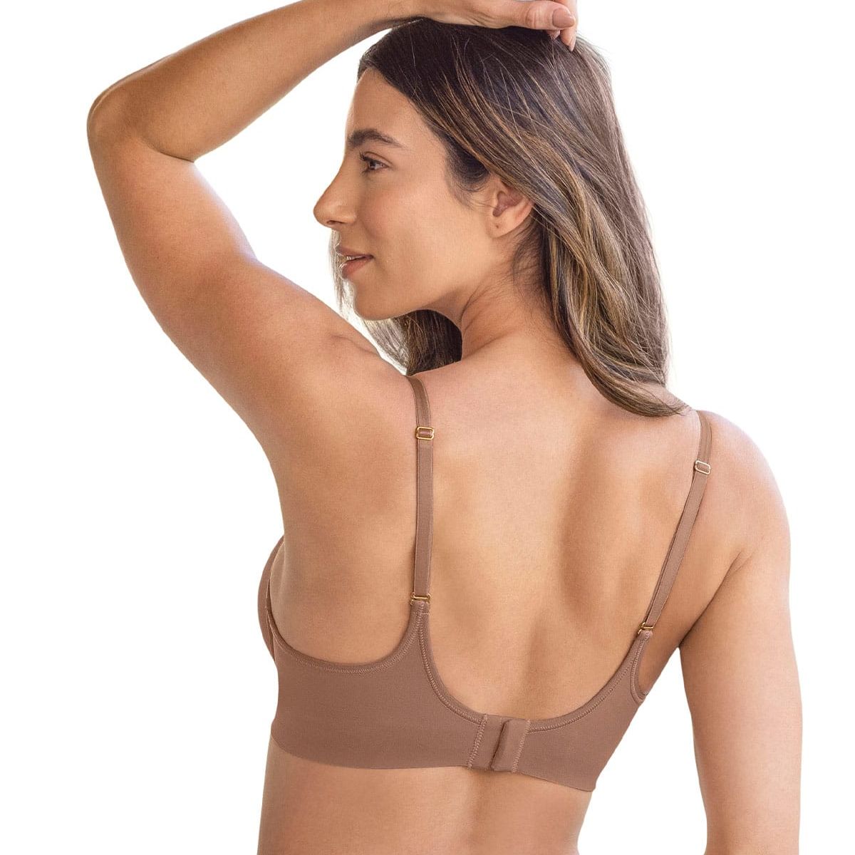 LEONISA - Sostén invisible de realce alto Memory Bra 011868 Café