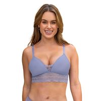 Sostén ultracómodo con delicados toques de encaje 011992 Lila