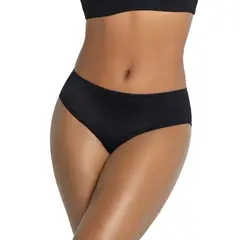 LEONISA - Calzón clásico alto en pierna con control moderado en el abdomen 092052 Negro