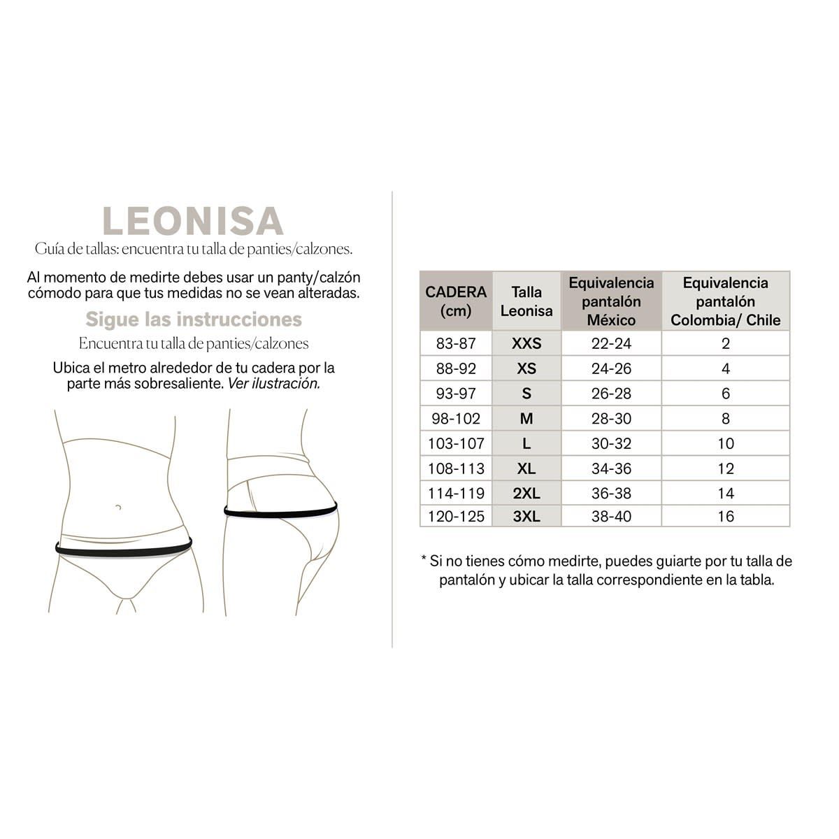 LEONISA - Calzón clásico alto en pierna con control moderado en el abdomen 092052 Blanco