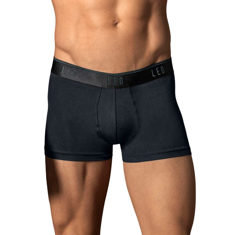 LEO - Bóxer corto con buen ajuste al cuerpo 033355 Negro