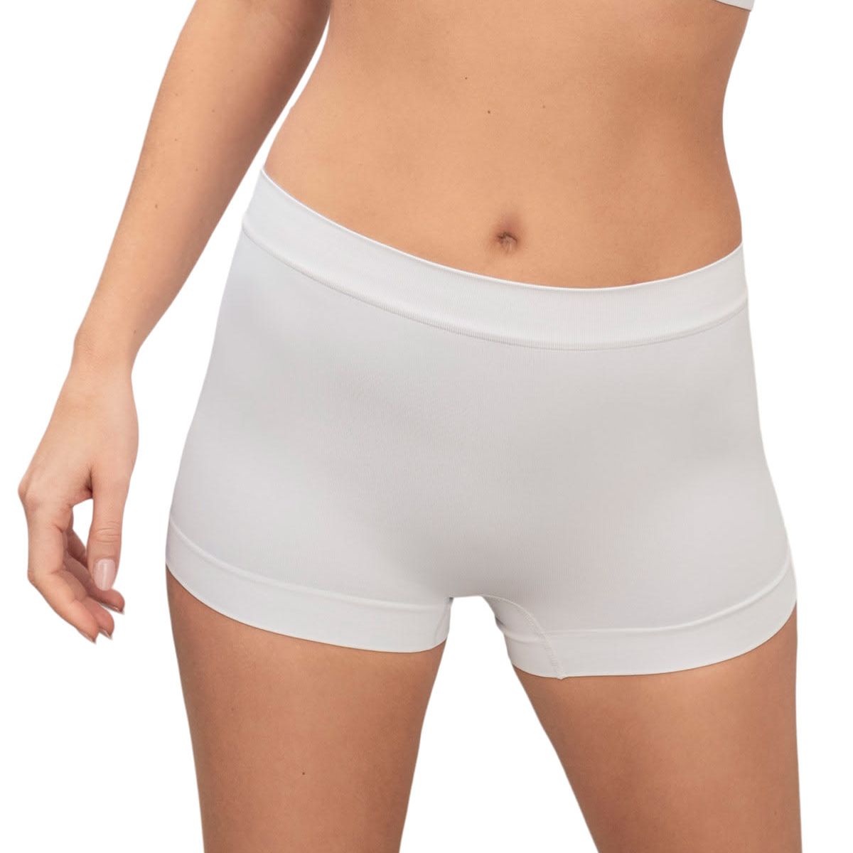 LEONISA - Bóxer en tecnología seamless de total comodidad 092039 Blanco