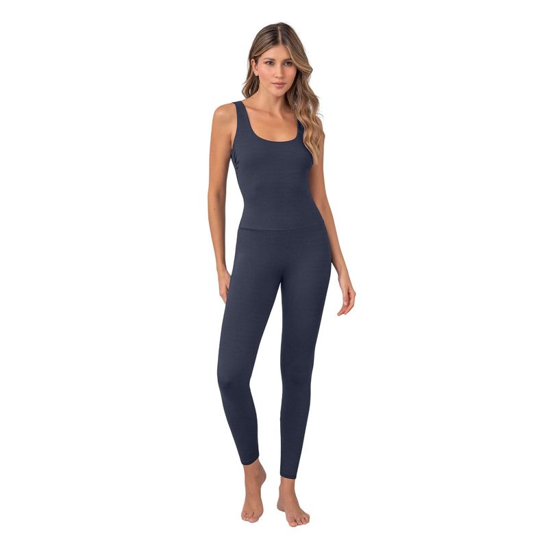 LEONISA - Enterito de control fuerte de abdomen Todo en Uno 441018 Gris Oscuro