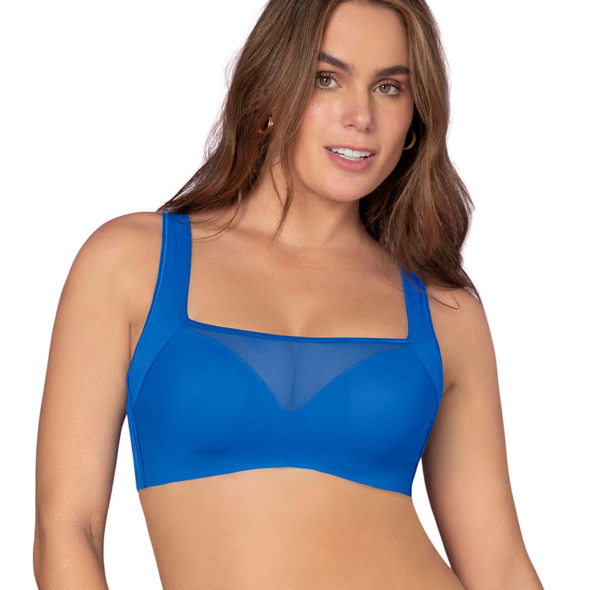 LEONISA - Sostén brastop con buen cubrimiento de sisa y espalda 011974 Azul Eléctrico