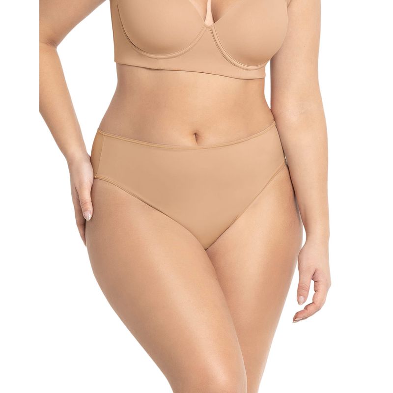 LEONISA - Calzón clásico alto en pierna con control moderado en el abdomen 092052 Café