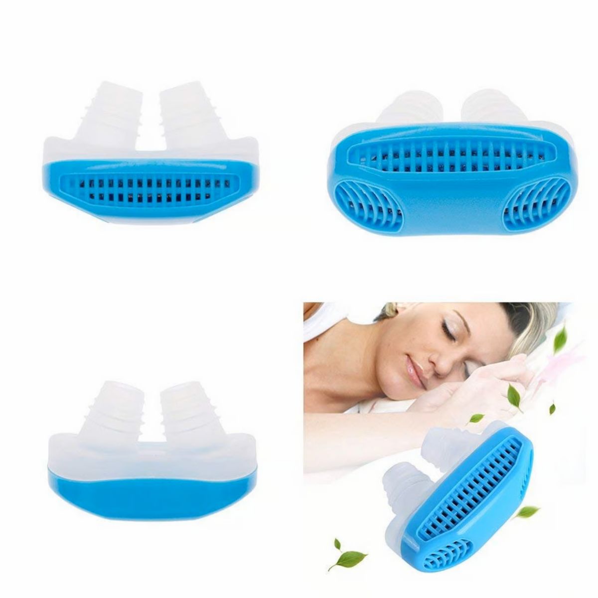 GENERICO - Pack 3x Antirronquido y Purificador Nasal 2 en 1 – Ayuda al Sueño Profundo