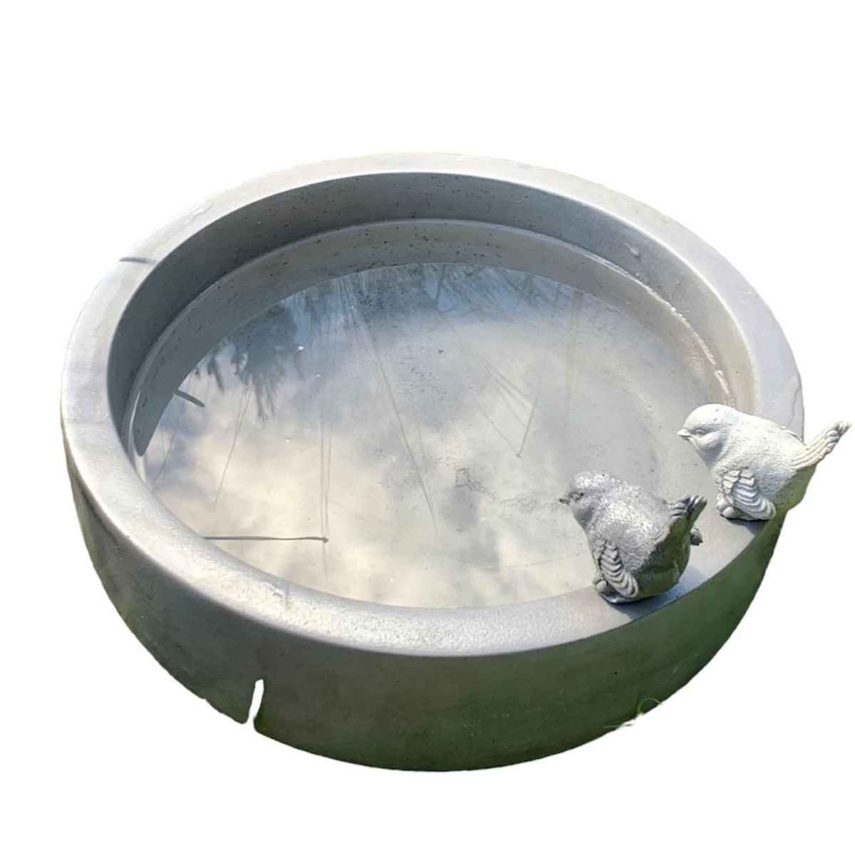 GENERICO - Fuente De Agua Bebedero Pájaros Cemento 30x10 Cm