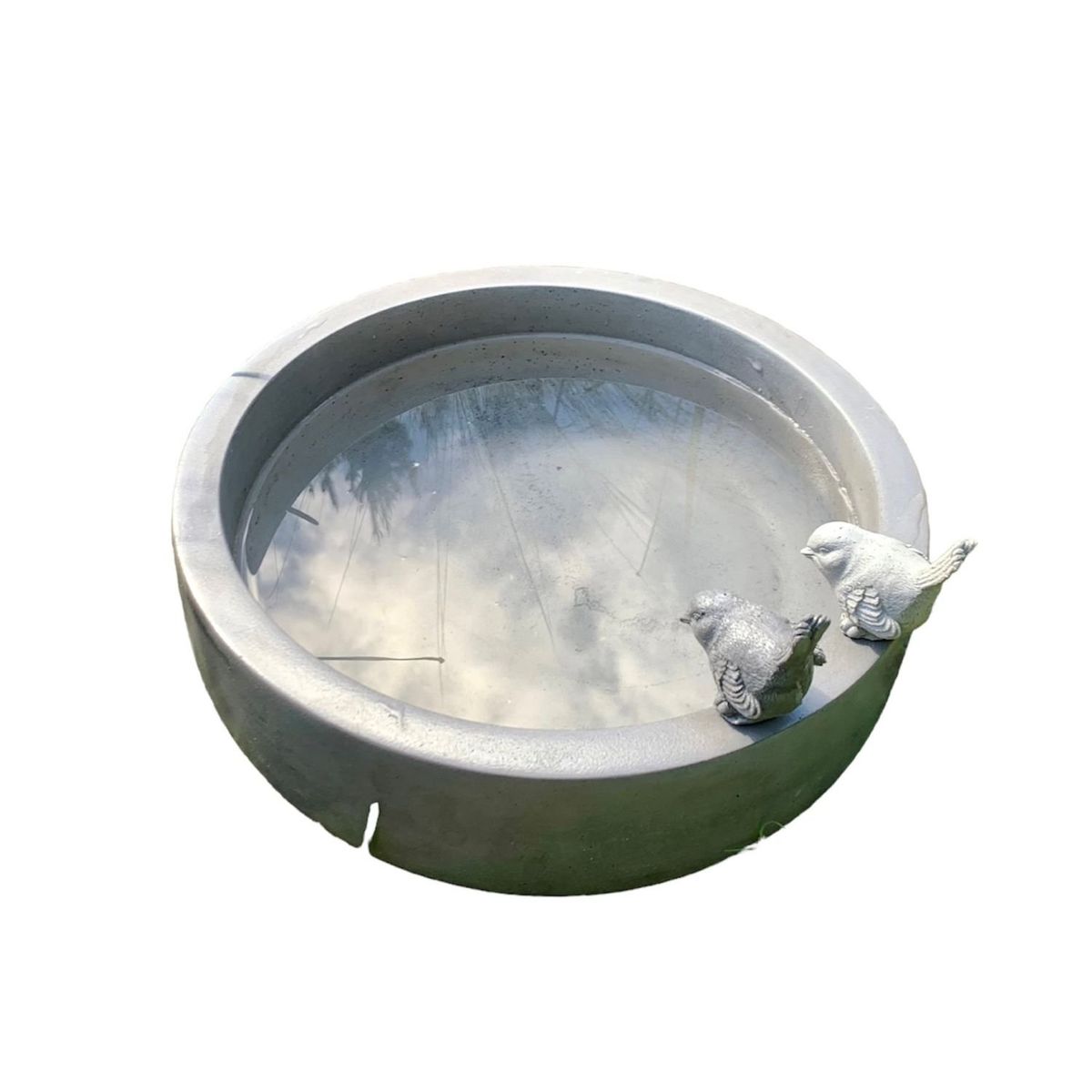 GENERICO - Fuente De Agua Bebedero Pájaros Cemento 30x10 Cm