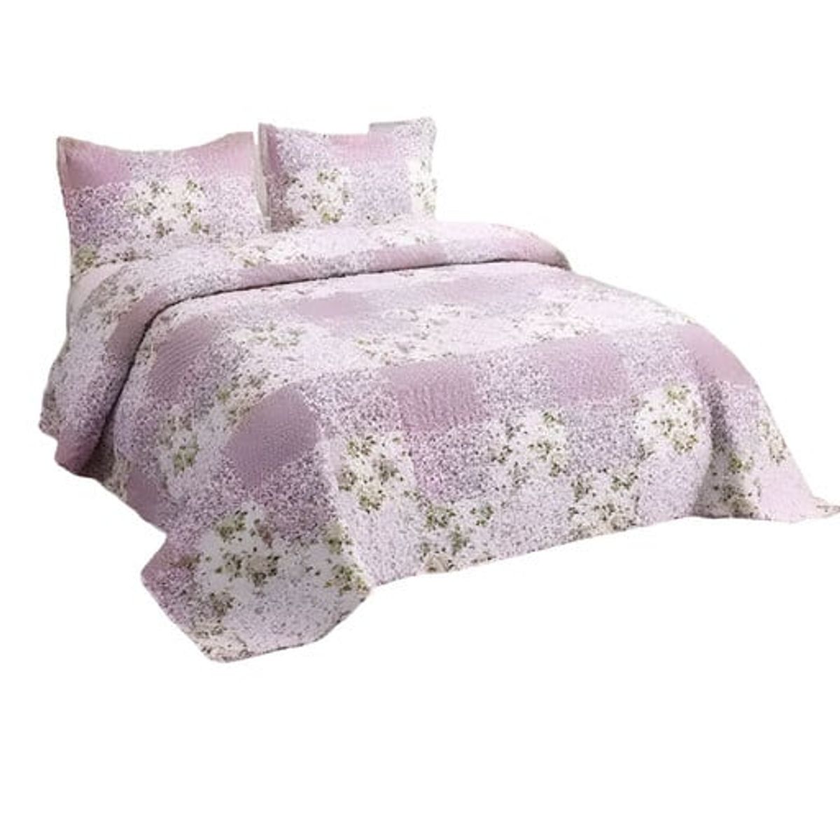 GENERICO - JUEGO DE CUBRECAMA QUILT DELGADO MAS SABANAS 2 PLAZA