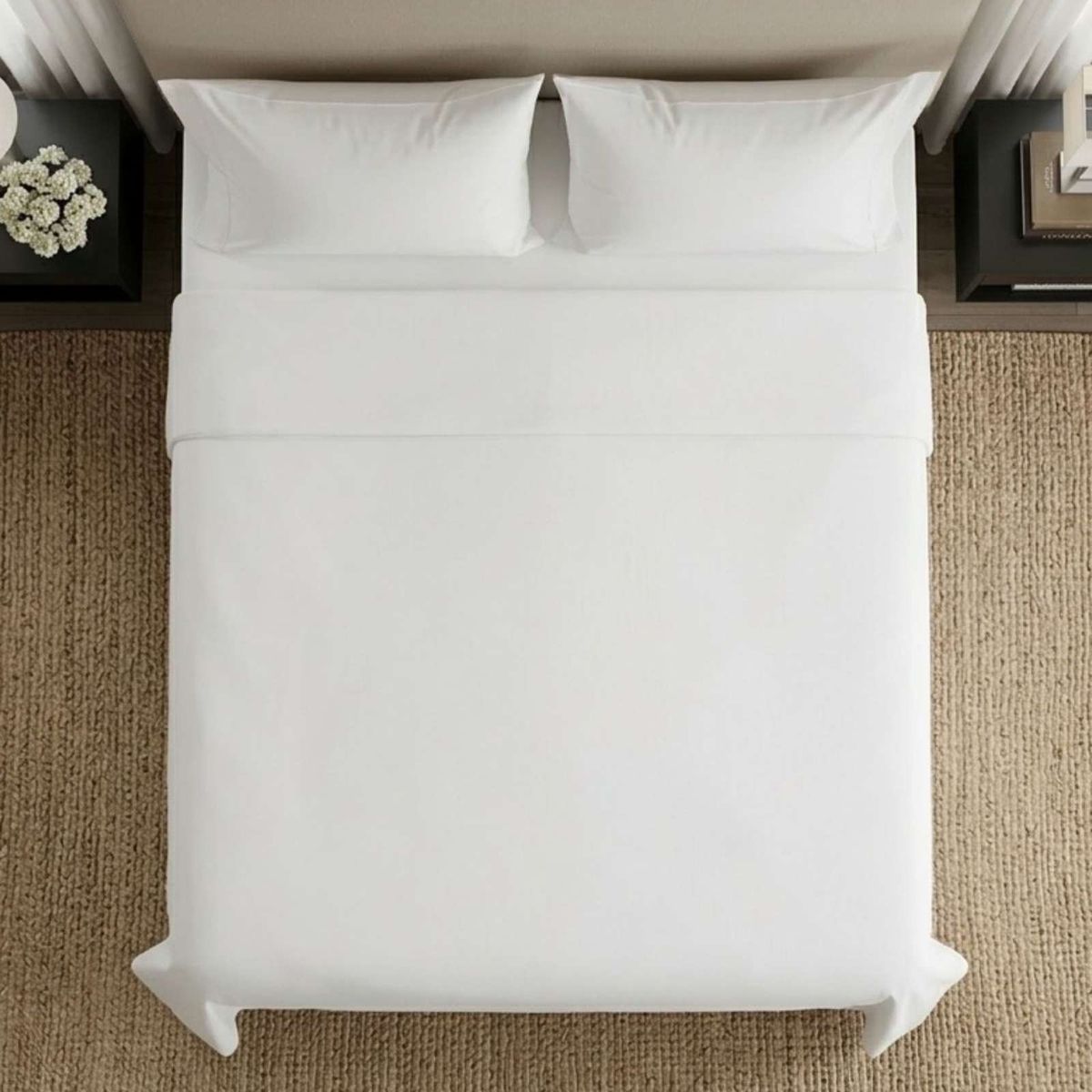 GENERICO - JUEGO DE SABANAS DE 200 HILOS  KING BLANCO