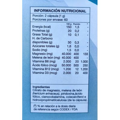 Imagen 2 del producto Neuro Up Magnesio + Melena León + B6 B9 B12 D3 Nf 2x120 Caps