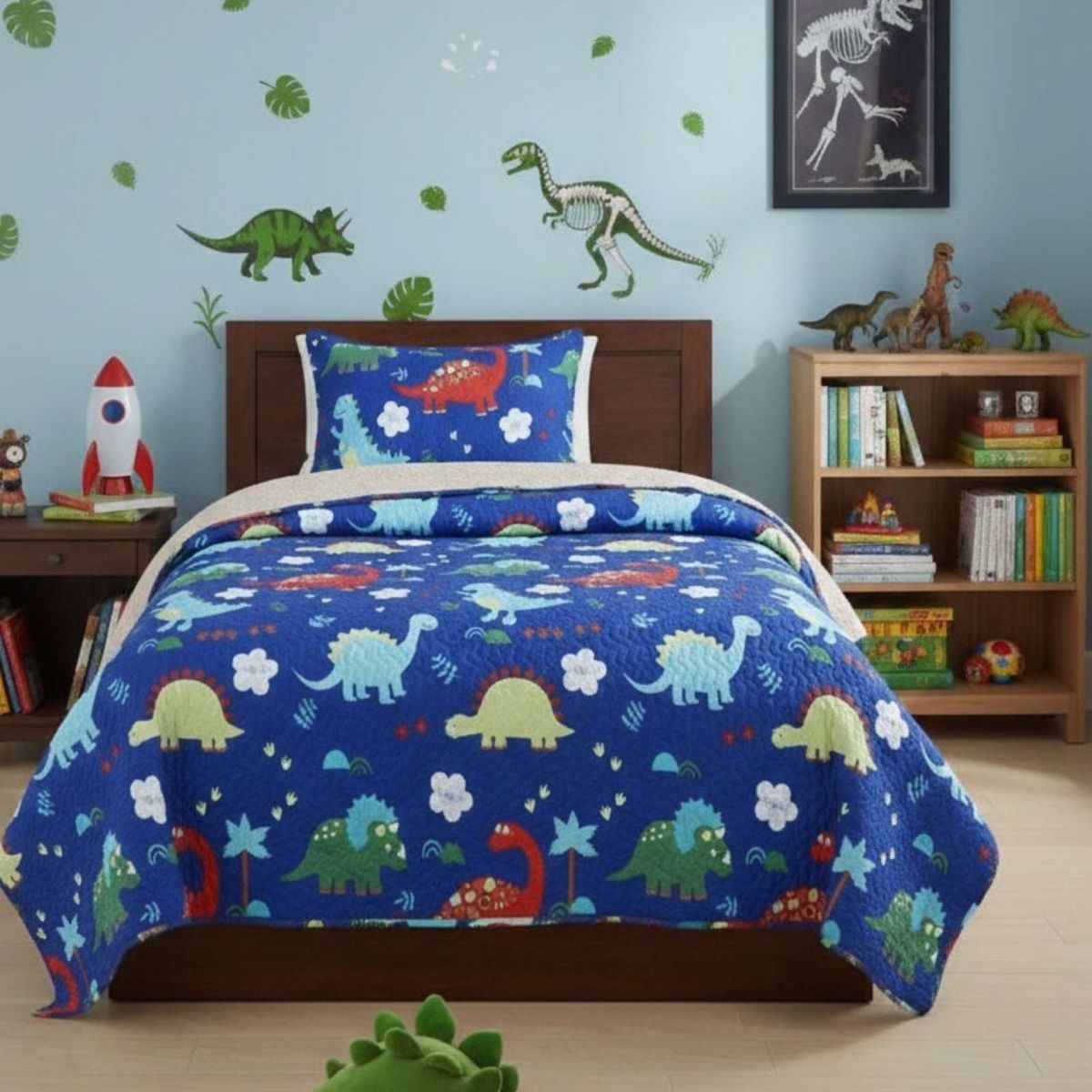 GENERICO - COBERTOR COLCHA QUILT SHERPA OTOÑO INVIERNO PLAZA Y MEDIA